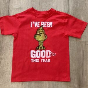 NEW THE GRINCH CHRISTMAS RED COTTON KIDS T SHIRT VARIOUS SIZES